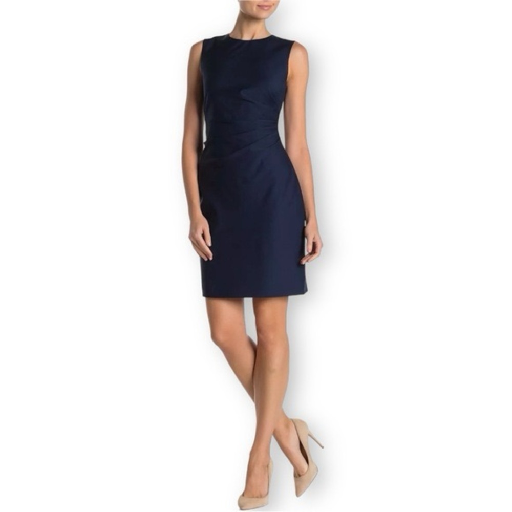 Kenneth Cole New York Navy Blue Sheath Dress Size 6